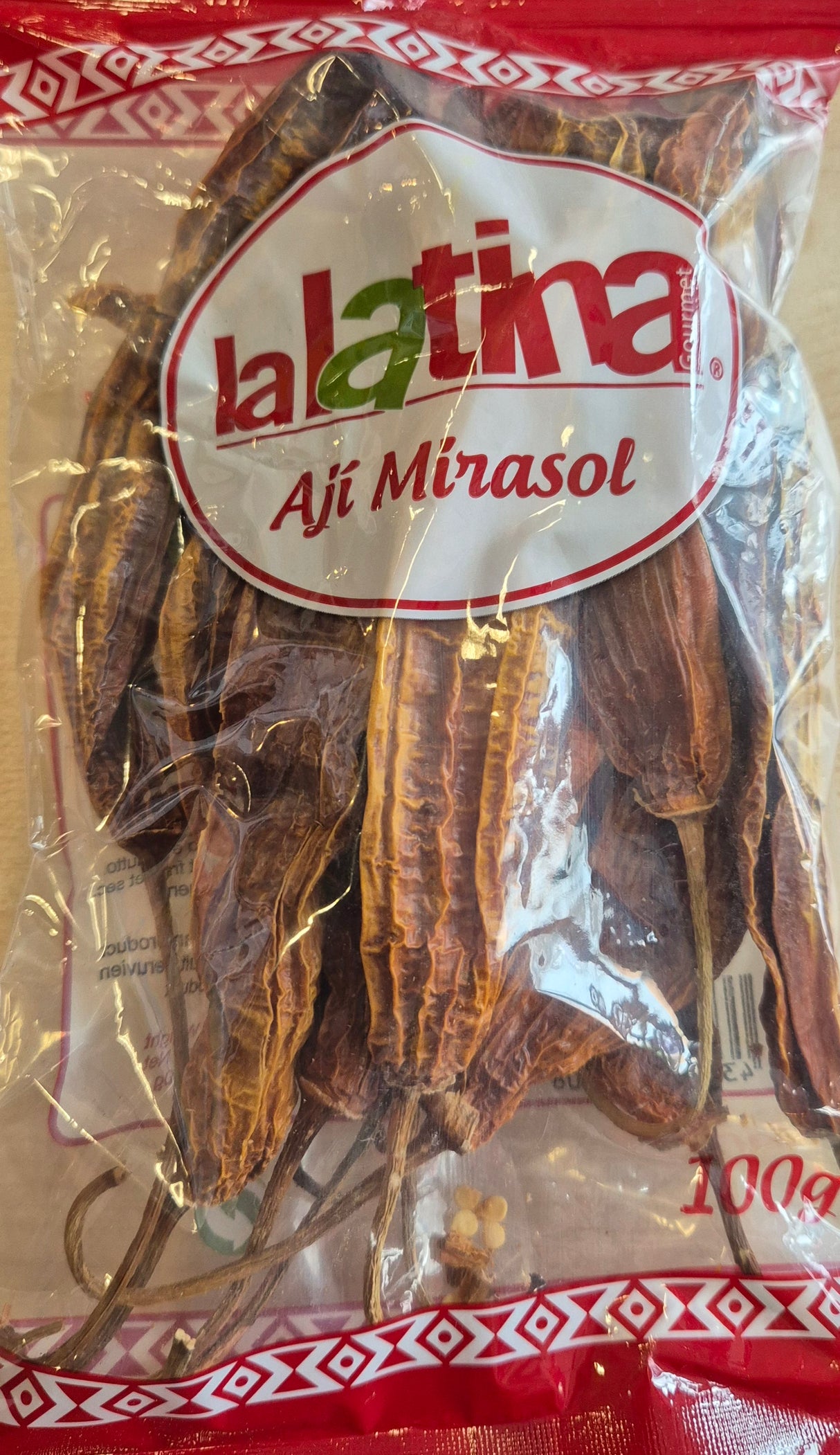 Ají Mirasol Seco Entero 100 g LA LATINA