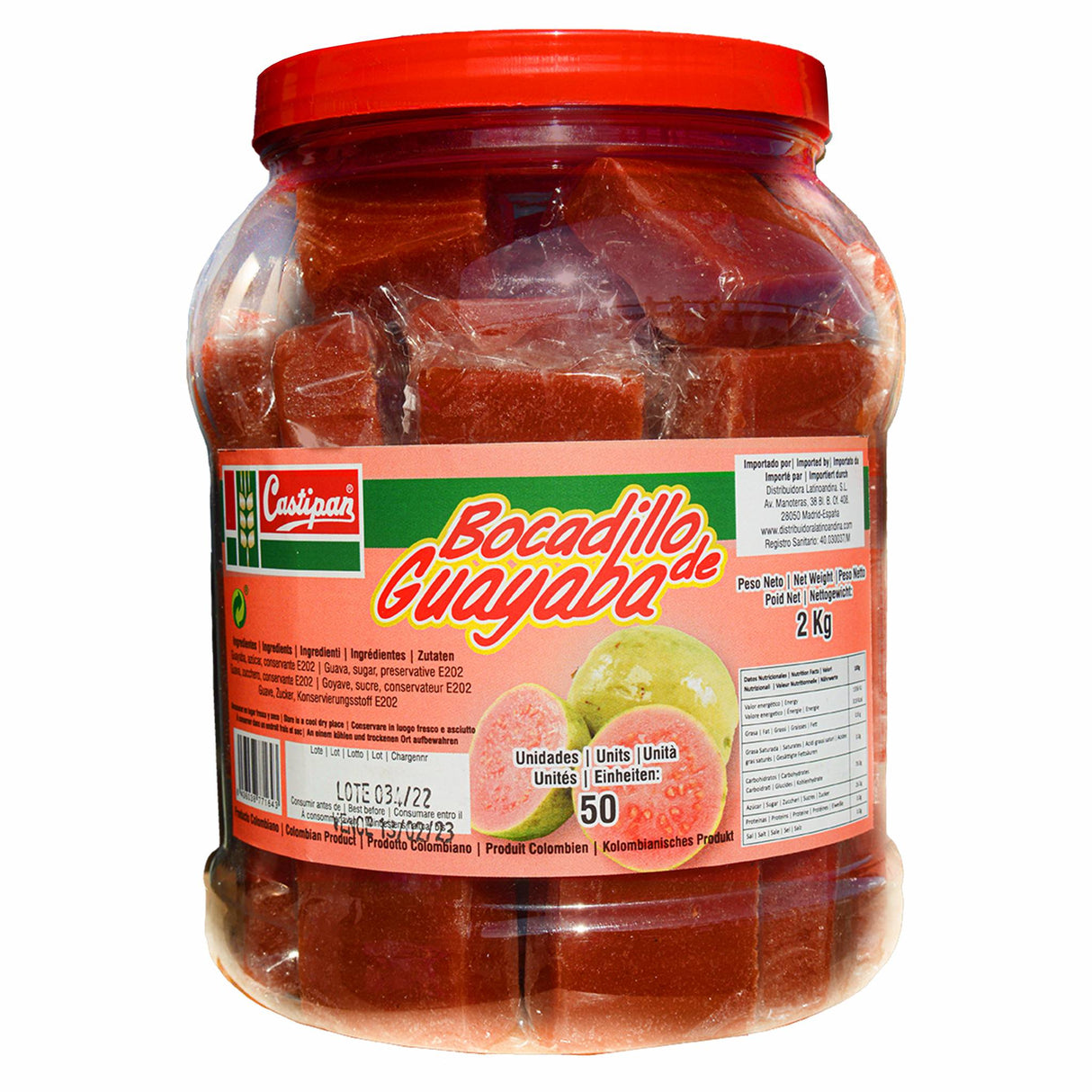 Bocadillo de Guayaba Bombonera (venta x 1 pzas) - Castipan