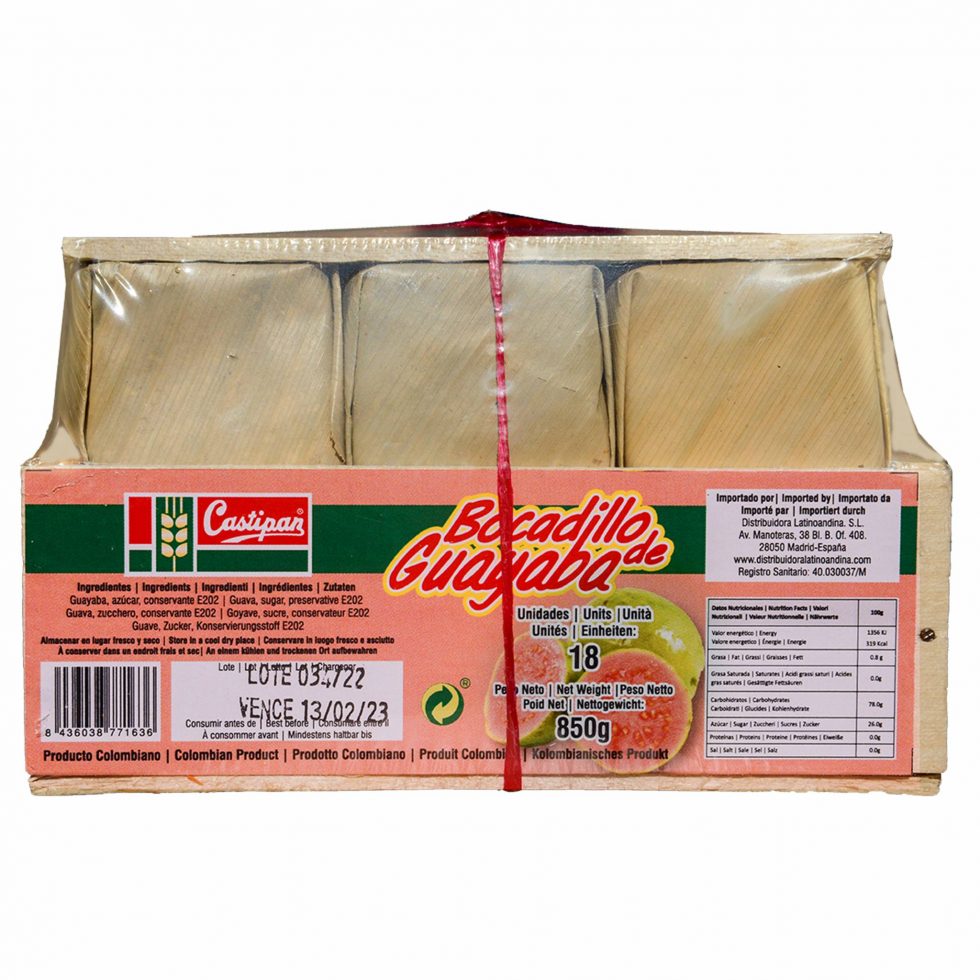 Bocadillo de Guayaba Hoja 850g (18 unidades) CASTIPAN