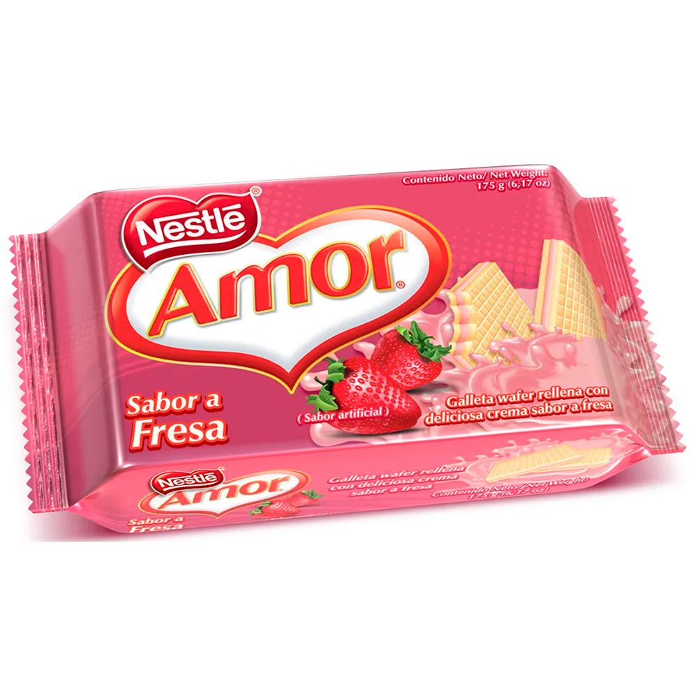 Galletas Wafer Amor Fresa 100 g