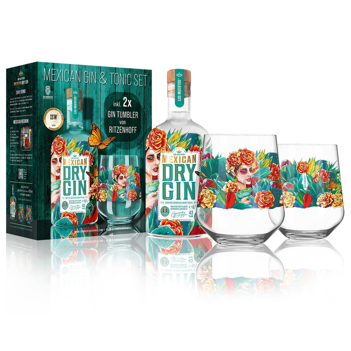 SET - DRY GIN 700 ml -  LOS MUERTOS