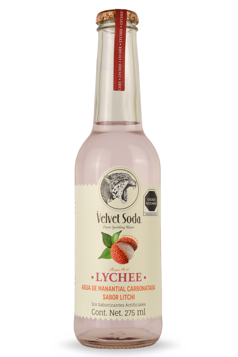 *Soda con Jugo de Lychee  275 ml  - VELVET SODA