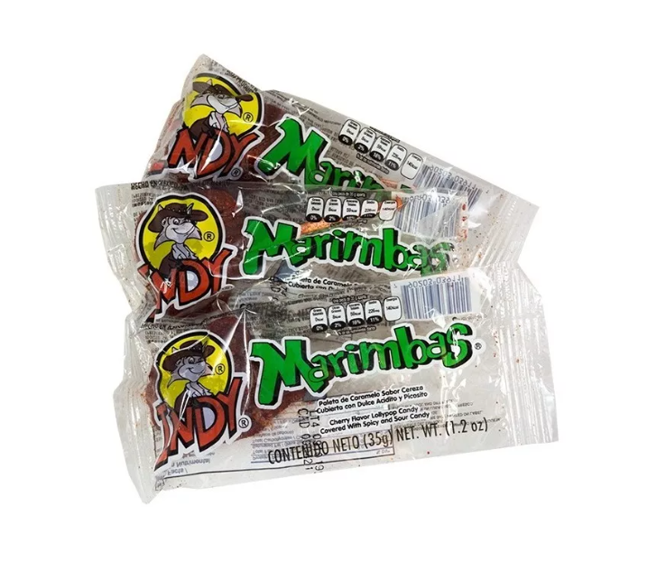 MARIMBAS Paleta de caramelo sabor Cereza 35g