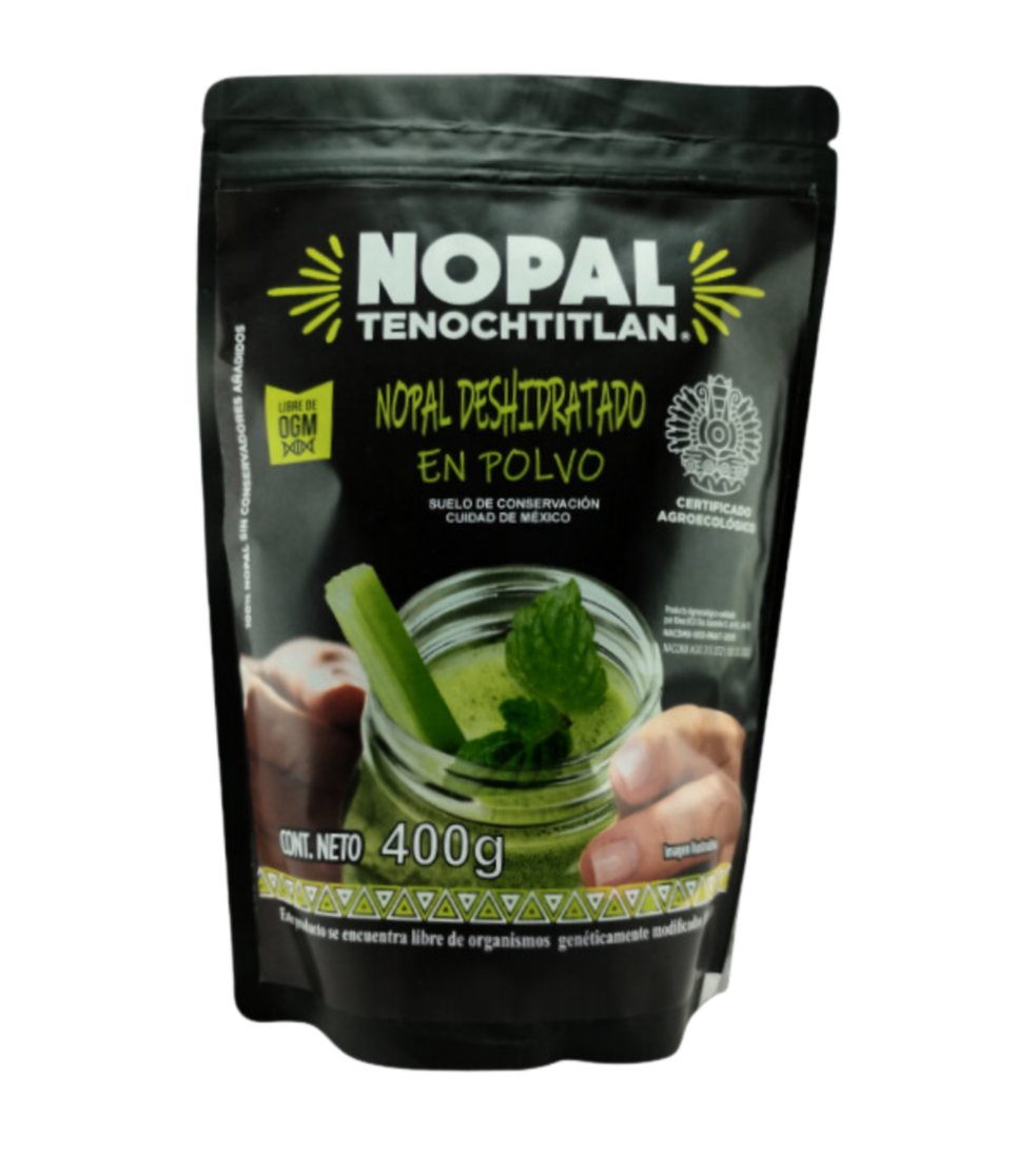 Fibra de Nopal deshidratado en polvo 400 g - TENOCHTITLAN