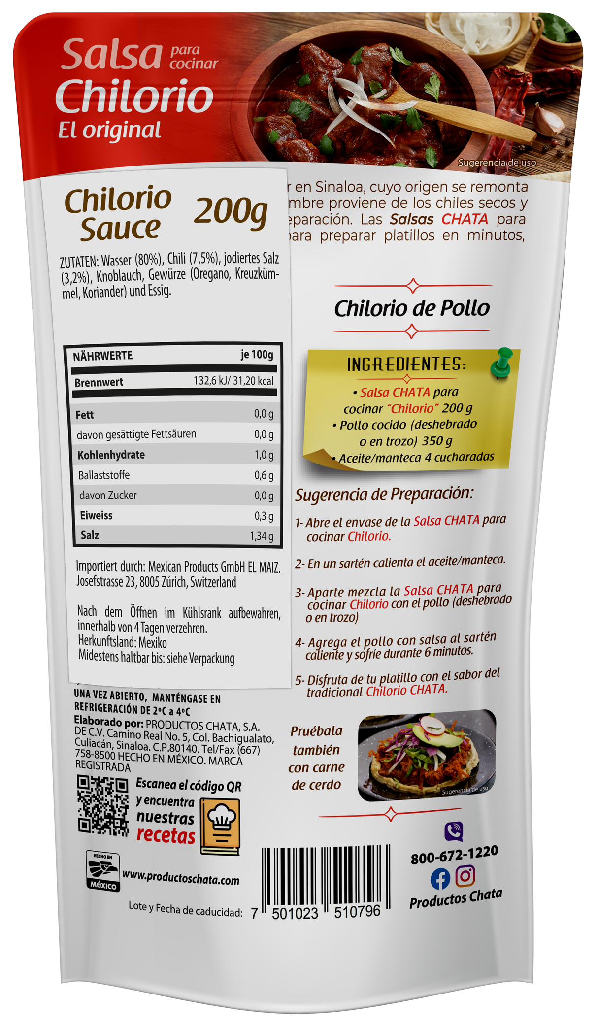 *Salsa para Chilorio Pouch 200g - CHATA