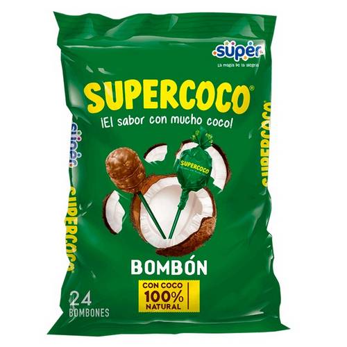 Paleta de Coco y Chocolate 15 gr bombón - SUPERCOCO