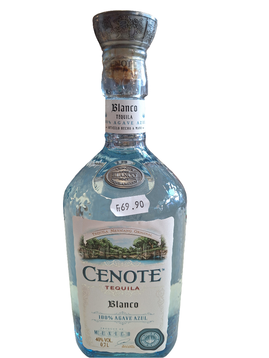 *Tequila Blanco Agave Azul 40% 70cl CENOTE