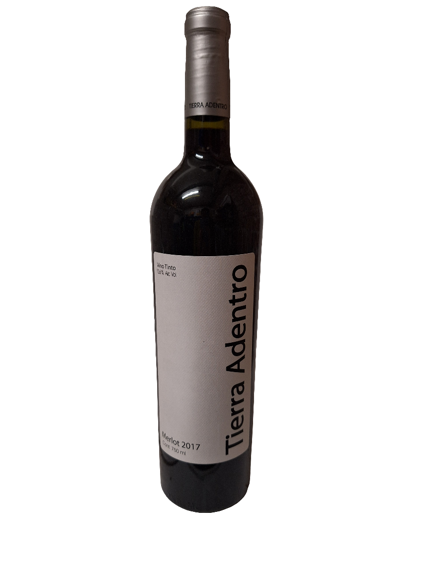 *Vino Tinto Merlot  2017  - 750 ml / 13.6% vol. TIERRA ADENTRO