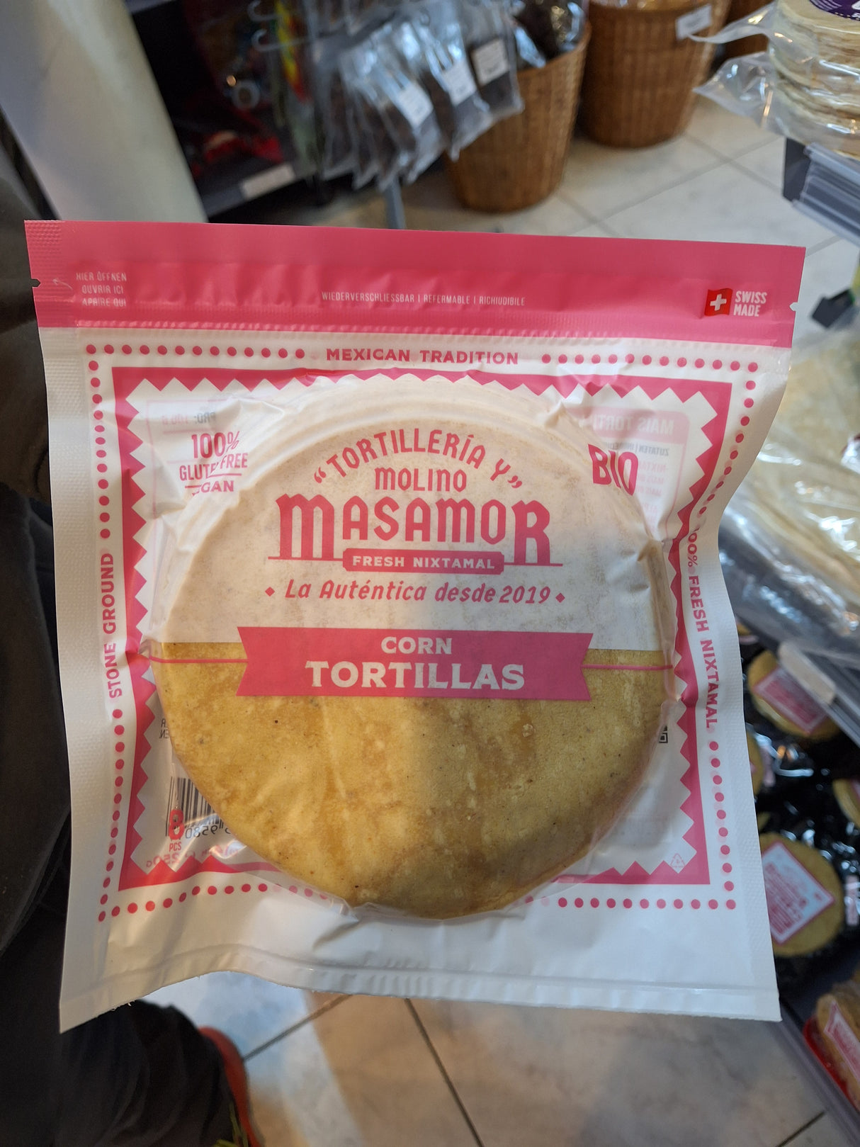 Tortillas BIO de maíz amarillo 250 gr  14 cm -MASAMOR