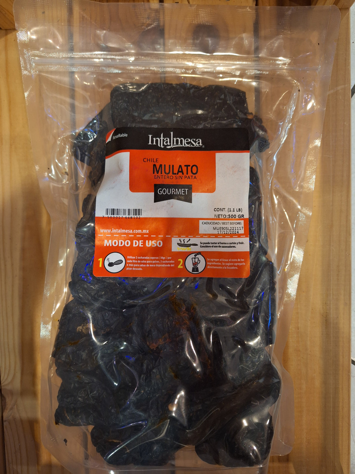 Chile Mulato entero INTALMESA  500 gr