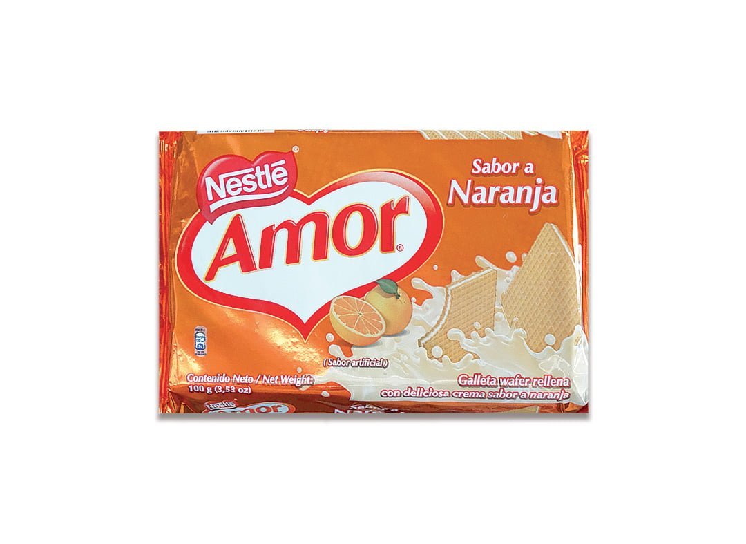 Galletas Wafer Amor Naranja 100 g