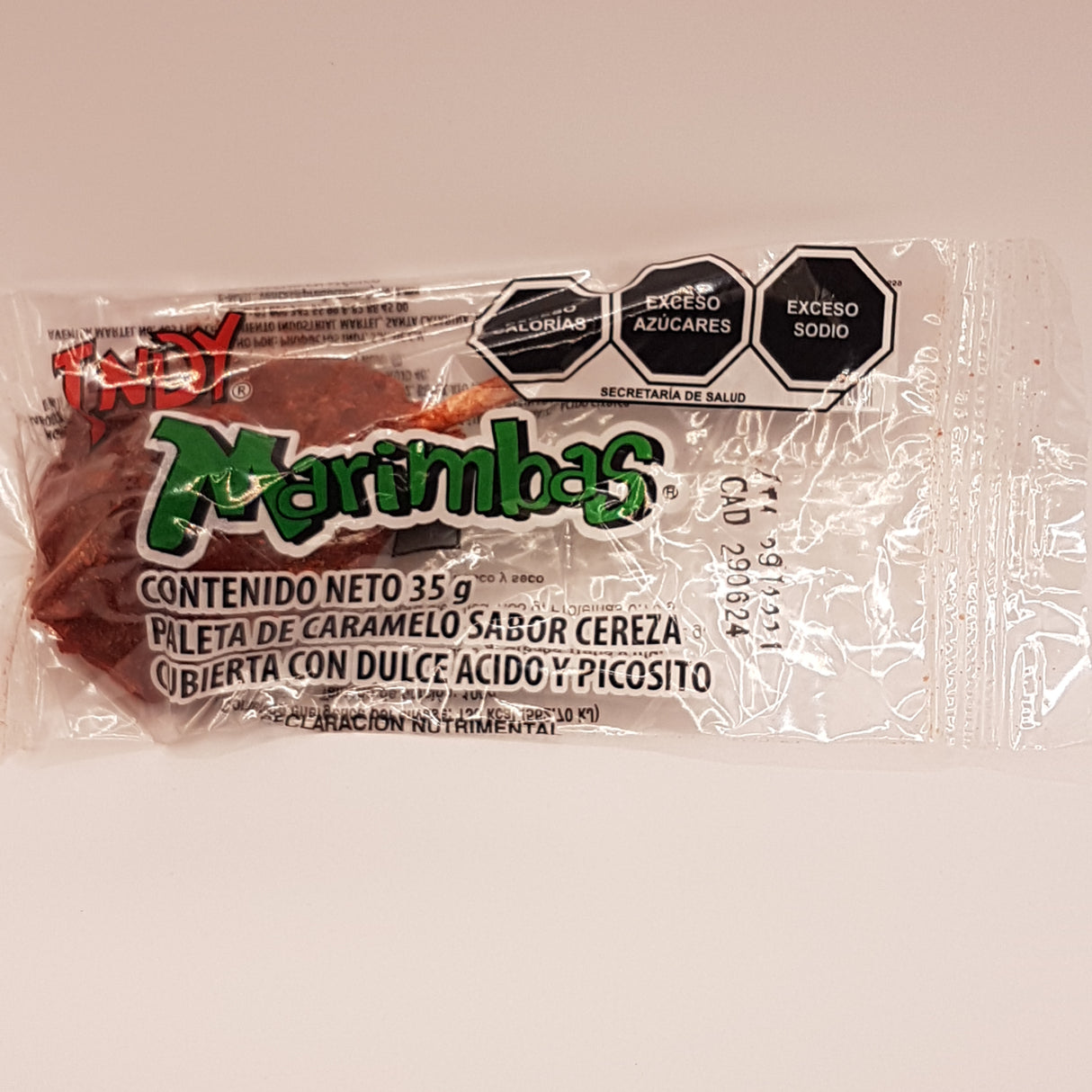 MARIMBAS Paleta de caramelo sabor Cereza 35g